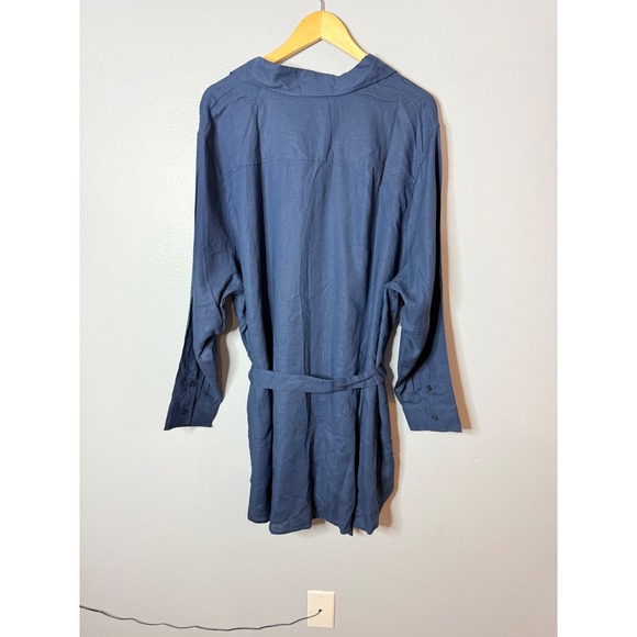 Andie The Corvo Linen Button Up Coverup with Belt, Navy Midnight XXL NWT‎ - Picture 5 of 6